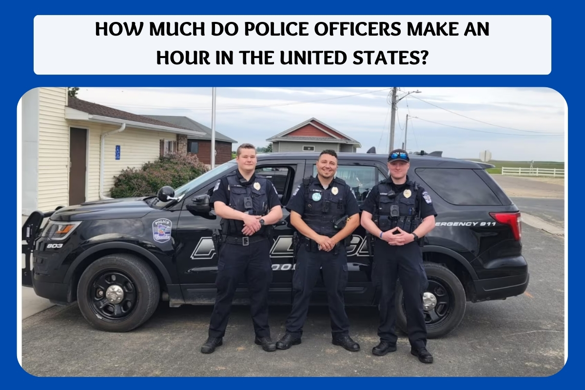how much do police officers make an hour in the united states