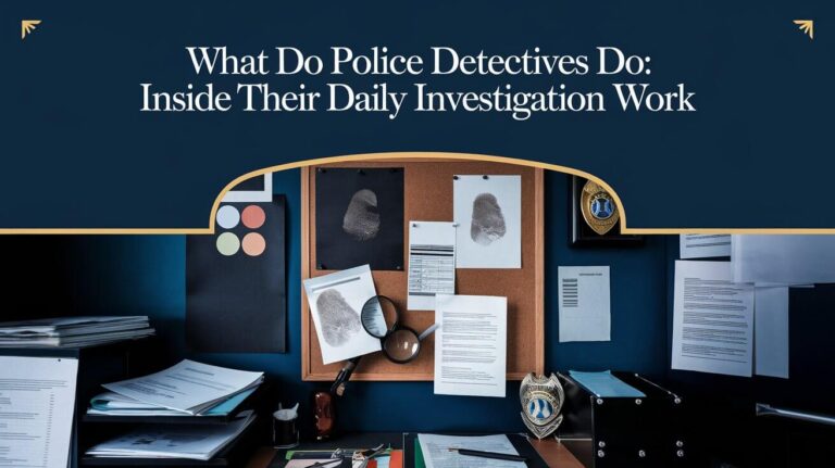 What Do Police Detectives Do