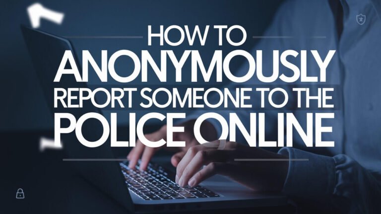 How To Anonymously Report Someone To The Police Online