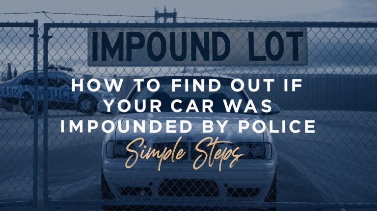 How To Find Out If Your Car Was Impounded By Police