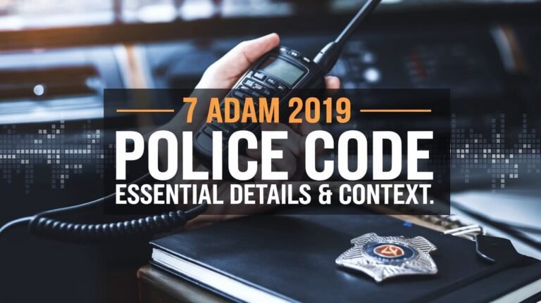 7 Adam 2019 Police Code