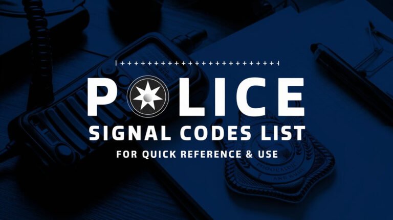 Police Signal Codes List for Quick Reference & Use