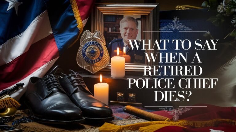 What To Say When A Retired Police Chief Dies