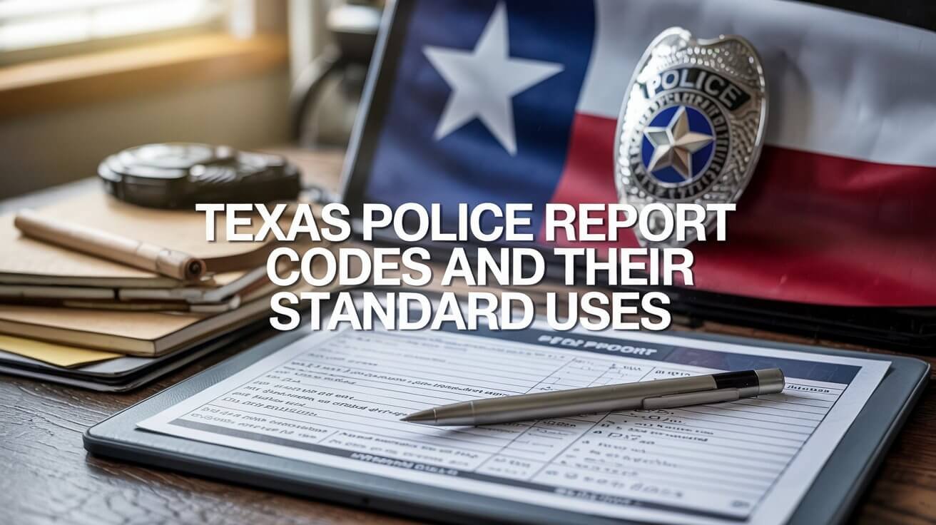 Texas Police Report Codes and Their Standard Uses 1 Texas Police Report Codes